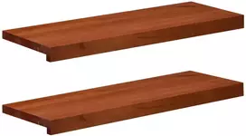 Langų palangės 2 vnt. Ruda 80x 25 x 2 cm Kietas bukas medis