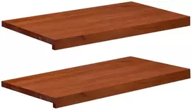 Langų palangės 2 vnt. Ruda 70 x 40 x 2 cm Kietas bukas medis