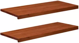 Langų palangės 2 vnt. Ruda 90 x 40 x 2 cm Kietas bukas medis