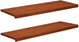 Langų palangės 2 vnt. Ruda 120 x 40 x 2 cm Kietas bukas medis