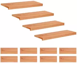 Laiptų pakopos 12 vnt. 70 x 25 x 2 cm Lakas Kietas bukas medis