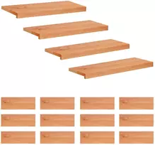 Laiptų pakopos 16 vnt. 70 x 25 x 2 cm Lakas Kietas bukas medis