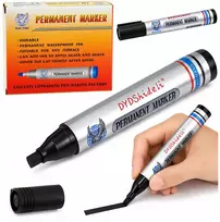 Lean Marker Flomasteris Vandeniui Atsparus Permanentinis Apvalus Antgalis Juodas