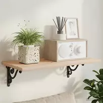 Sienos lentynos laikikliai 12 vnt. Juoda 12 x 14 x 3 cm Plienas