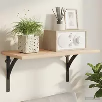 Sienos lentynos laikikliai 2 vnt. Juoda 10 x 10 x 3 cm Plienas