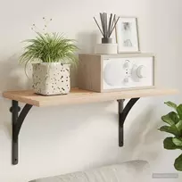 Sienos lentynos laikikliai 12 vnt. Juoda 10 x 10 x 3 cm Plienas