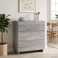 Komoda Pilka Sonoma 70 x 38 x 75 cm Apdirbta mediena