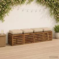 4 dalių sėdynės pagalvėlės VIANEN 4 vnt. 100% poliesteris