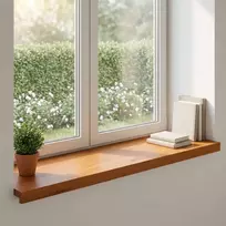 Langų palangės 2 vnt. Ruda 70 x 30 x 2 cm Kietas ąžuolo medis
