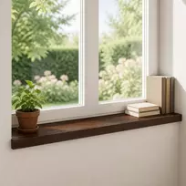 Langų palangės 2 vnt. Tamsiai rudas 100 x 30 x 2 cm