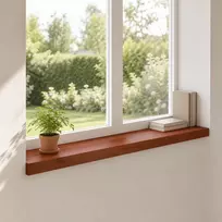 Langų palangės 2 vnt. Ruda 70 x 15 x 2 cm Kietas bukas medis