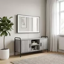 TV staliukas Televizoriaus spintelė 99 x 33 x 50 cm Pilka Sonoma