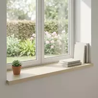 Langų palangės 2 vnt. Balta 90 x 40 x 2 cm Kietas ąžuolo medis