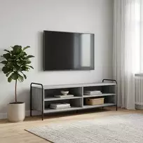 TV staliukas Televizoriaus spintelė 140 x 39,5 x 50 cm Pilka Sonoma