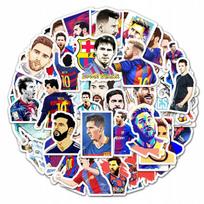 Futbolo lipdukai stickerbomb mix messi extra atsparūs vandeniui 50 vnt