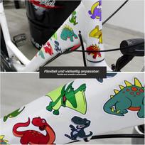 Bike-label lipdukų rinkinys vaikų dviračiui, 32 vnt., dinozaurai, T-rex X400123va