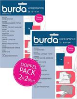 Burda Style kopijavimo popierius, 2 x 2 lapai, 83 x 57 cm, mėlynas/raudonas