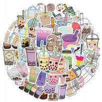 Bubble tee mix vandeniui atsparūs lipdukai bomb 50 vnt