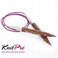 Knitpro Symfonie mediniai virbalai ant valo, 25 cm, 3,25 mm