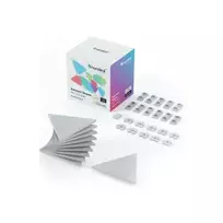 Nanoleaf Shapes Black Mini Triangles papildomas RGBW LED sieninių panelių rinkinys, 10 vnt., 16 mln.+ spalvų