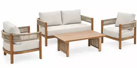 Lauko baldų komplektas C, beige/rudas, 2027 kolekcija