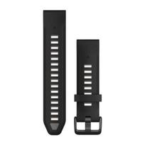 Garmin QuickFit 20 Watch Band Black / Pebble Gray Silicone Laikrodžio dirželis