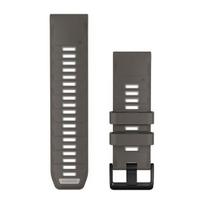 Garmin QuickFit 26 Watch Band Pebble Grey / Silver Grey Silicone Laikrodžio dirželis