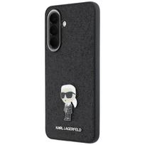 KARL LAGERFLED apsauginis dangtelis SAMSUNG A57 modeliui KLHCSA57GKNPSK (Fixed Glitter Ikonik Logo Metal Pin) juodas