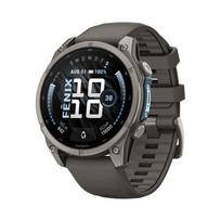 Išmanusis laikrodis Garmin Fenix 9 – 47mm Titanium with Pebble Grey Silicone Band | 010-04762-01 | 753759381011