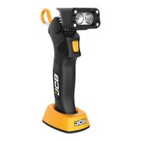 JCB JCB-WL-TWIN-INSPECTOR akumuliatorinis LED inspekcinis ir darbo žibintas remontui 1000lm Spot Flood iki 170m iki 29h USB-C IP65 su magnetu