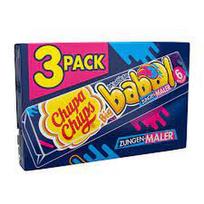 Chupa Chups Babol mėlynųjų aviečių skonio kramtomoji guma 3x27,6g
