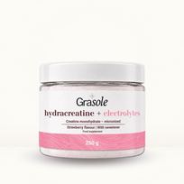 HYDRACREATINE + ELECTROLYTES, braškių skonio, su saldikliu (MAISTO PAPILDAS)