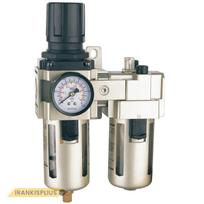 ⬡ Oro paruošimo blokas (filtras-reguliatorius-tepalinė) su automatiniu kondensato nuleidimu 1/2" (AC401004, HYMAIR)