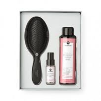 HH Simonsen Blizgesio suteikiančio purškiklio, plaukų aliejaus ir šepečio dovanų rinkinys Time To Glow Brilliant Gloss Mist Hair Gift Set