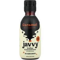 Javvy Coffee, Kavos koncentratas su pridėtu kofeinu, karamelė, 177 ml (6 skysčio uncijos)