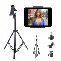 Universalaus 160 cm trikojo stovas su laikikliu fotoaparatui, telefonui ir planšetei, 3,5–10″