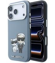 Mėlynas dėklas Apple iPhone 18 Pro Max telefonui "Karl Lagerfeld PU Semi Wrap Smooth Sketch Bodies Magsafe Case"