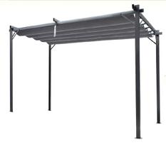 Sodo pergola 3 × 3 m su slankiojančiu stogeliu