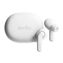 Sudio Earbuds | E4 Pro | Bluetooth | In-ear | Microphone | Cloud White | Noise canceling | Noise reduction | Wireless