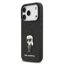 Karl Lagerfeld Fixed Glitter Metal Ikonik Case for Apple iPhone 17 Pro