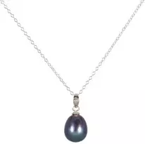 Jwl Luxury Pearls Sidabrinis perlų karoliai JL0438 (grandinė, pakabukas)