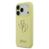Guess Liquid Silicone 4G Metal Logo Case for iPhone 17 Pro / Yellow