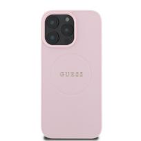 Guess PU Grained Classic Logo MagSafe Case for iPhone 16 Pro / Pink
