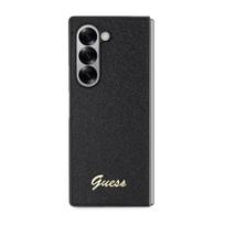 Guess PC/TPU Glitter Flakes Metal Logo Case for Samsung Galaxy Z Fold 6 / Black