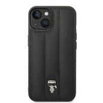 Karl Lagerfeld Quilted Puffy Ikonik Logo Case for iPhone 14 Plus / black