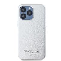 Karl Lagerfeld Grained PU Hotel RSG Case for iPhone 15 Pro Max / Grey