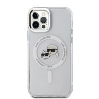 Karl Lagerfeld IML K&CH Heads Metal Frame MagSafe Case for iPhone 12/12 Pro / Transparent