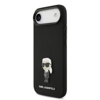 Karl Lagerfeld Liquid Silicone Metal Ikonik Case for iPhone Air / Black