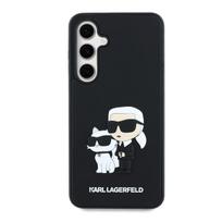 Karl Lagerfeld 3D Rubber Karl and Choupette Case for Samsung Galaxy S24 FE / Black