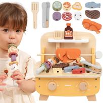 VIGA Wooden BBQ Grill Set – Medinė grilio žaidimų rinkinys 22 dalys